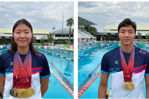 Эгч дүү 2 усанд сэлэгч нийт 7 алт, 3 мөнгө, 2 хүрэл медаль хүртжээ
